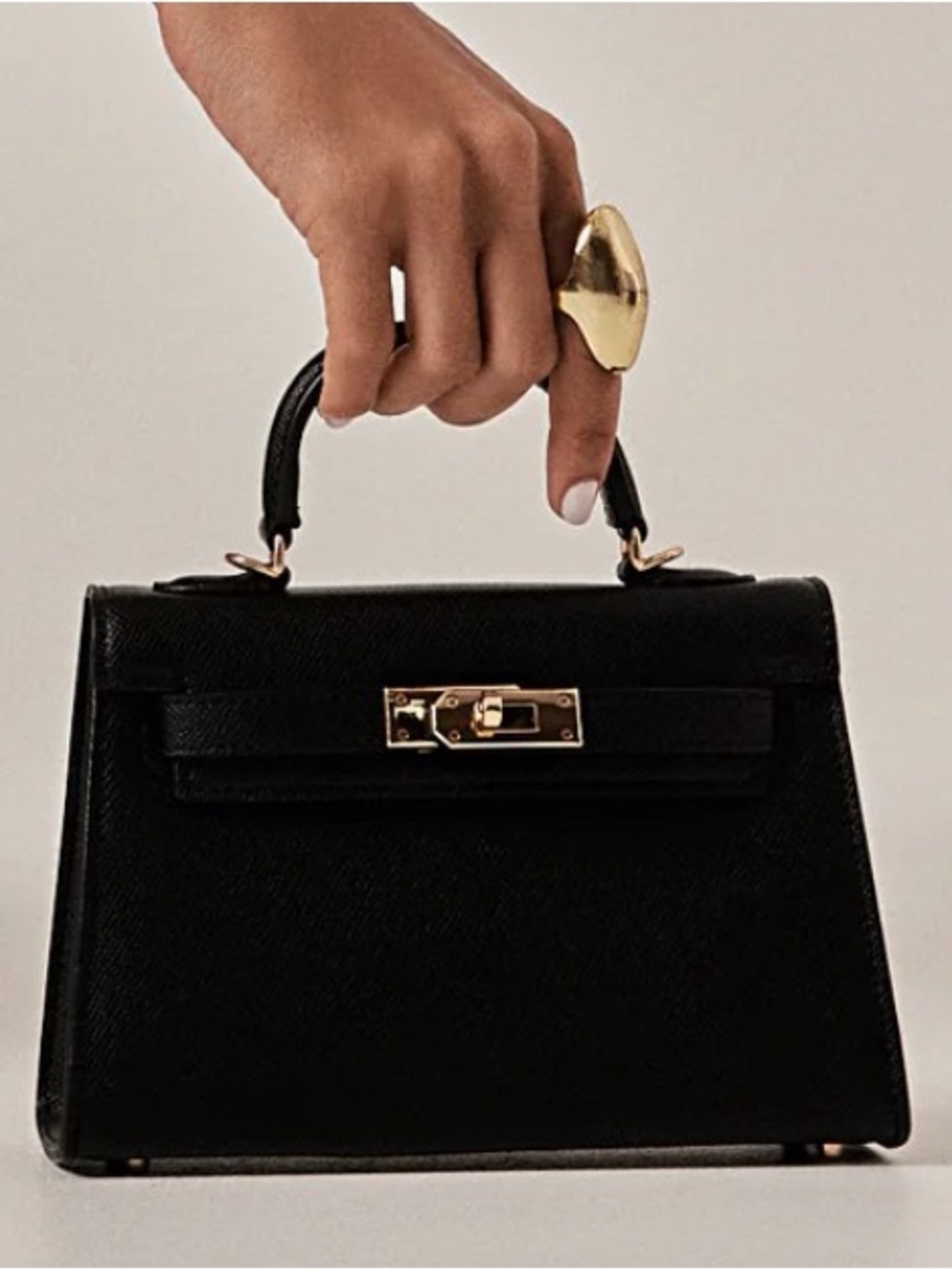 Structured Black Top-Handle Satchel – Elegant Everyday Carry